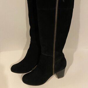 Cole Haan Tall Black Suede Boots
